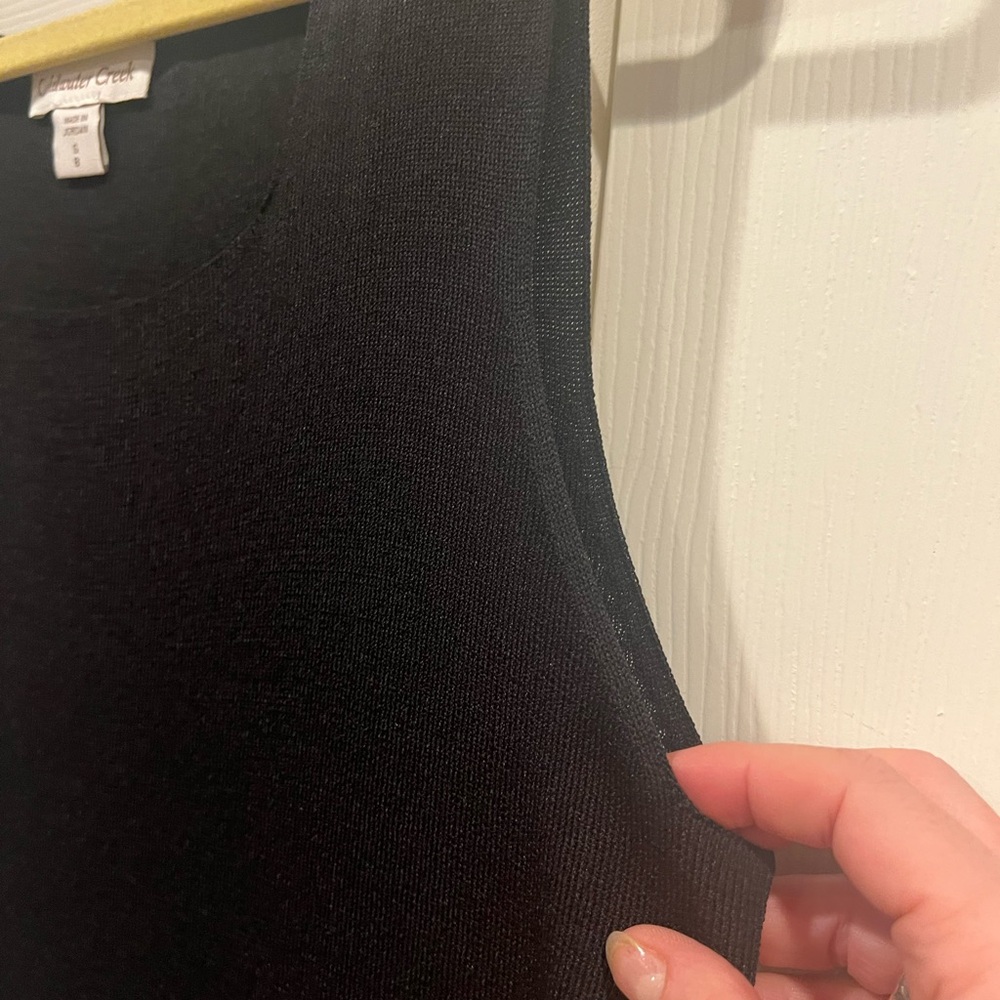 Coldwater Creek brand sleeveless black sweater - Picture 3 of 5